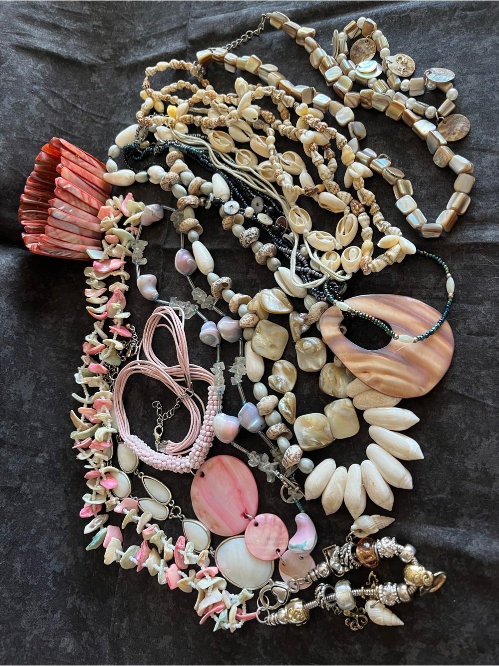 Asstd Craft & Wearable Shell & MOP Lot